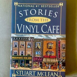 BOOK: stories from the vinyl café. By Stewart McLean…Super laugh out loudfunny.